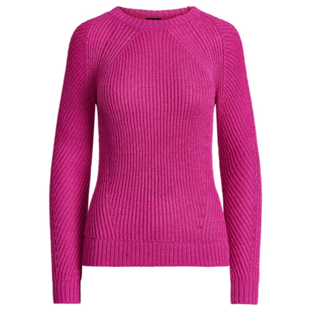 LAUREN RALPH LAUREN Linen-blend Crewneck Sweater